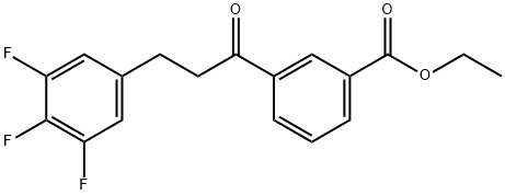 3'-CARBOETHOXY-3-(3,4,5-TRIFLUOROPHENYL)PROPIOPHENONE 구조식 이미지