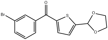2-(3-BROMOBENZOYL)-5-(1,3-DIOXOLAN-2-YL)THIOPHENE 구조식 이미지