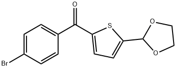 2-(4-BROMOBENZOYL)-5-(1,3-DIOXOLAN-2-YL)THIOPHENE 구조식 이미지