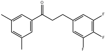 3',5'-DIMETHYL-3-(3,4,5-TRIFLUOROPHENYL)PROPIOPHENONE Structure