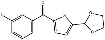 5-(1,3-DIOXOLAN-2-YL)-2-(3-IODOBENZOYL)THIOPHENE Structure