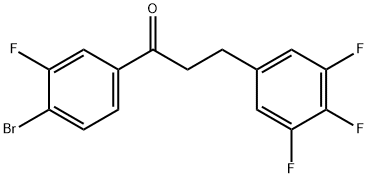 4'-BROMO-3'-FLUORO-3-(3,4,5-TRIFLUOROPHENYL)PROPIOPHENONE 구조식 이미지