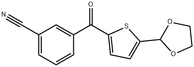 2-(3-CYANOBENZOYL)-5-(1,3-DIOXOLAN-2-YL)THIOPHENE Structure