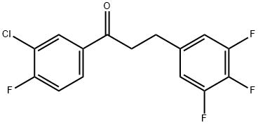 3'-CHLORO-4'-FLUORO-3-(3,4,5-TRIFLUOROPHENYL)PROPIOPHENONE Structure