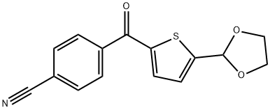 2-(4-CYANOBENZOYL)-5-(1,3-DIOXOLAN-2-YL)THIOPHENE 구조식 이미지