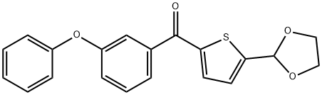 5-(1,3-DIOXOLAN-2-YL)-2-(3-PHENOXYBENZOYL)THIOPHENE 구조식 이미지