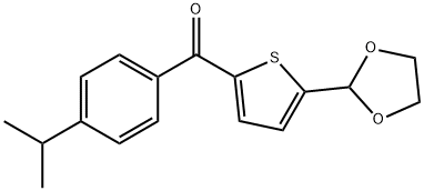 5-(1,3-DIOXOLAN-2-YL)-2-(4-ISOPROPYLBENZOYL)THIOPHENE 구조식 이미지