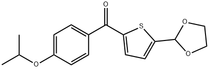 5-(1,3-DIOXOLAN-2-YL)-2-(4-ISOPROPOXYLBENZOYL)THIOPHENE 구조식 이미지