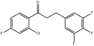 2'-CHLORO-4'-FLUORO-3-(3,4,5-TRIFLUOROPHENYL)PROPIOPHENONE Structure
