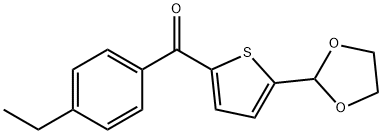 5-(1,3-DIOXOLAN-2-YL)-2-(4-ETHYLBENZOYL)THIOPHENE 구조식 이미지