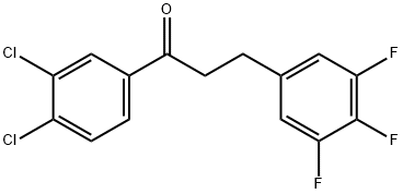 3',4'-DICHLORO-3-(3,4,5-TRIFLUOROPHENYL)PROPIOPHENONE 구조식 이미지