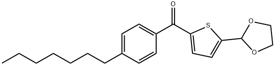 5-(1,3-DIOXOLAN-2-YL)-2-(4-HEPTYLBENZOYL)THIOPHENE Structure