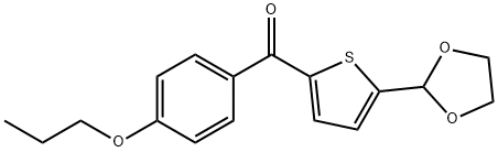 5-(1,3-DIOXOLAN-2-YL)-2-(4-PROPOXYBENZOYL)THIOPHENE Structure