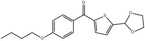 2-(4-N-BUTOXYBENZOYL)-5-(1,3-DIOXOLAN-2-YL)THIOPHENE Structure