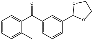 3'-(1,3-DIOXOLAN-2-YL)-2-METHYLBENZOPHENONE 구조식 이미지