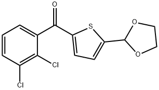 2-(2,3-DICHLOROBENZOYL)-5-(1,3-DIOXOLAN-2-YL)THIOPHENE Structure