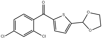 2-(2,4-DICHLOROBENZOYL)-5-(1,3-DIOXOLAN-2-YL)THIOPHENE Structure