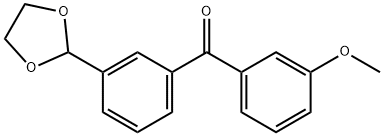 3-(1,3-DIOXOLAN-2-YL)-3'-METHOXYBENZOPHENONE 구조식 이미지
