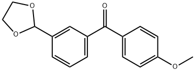 3-(1,3-DIOXOLAN-2-YL)-4'-METHOXYBENZOPHENONE 구조식 이미지