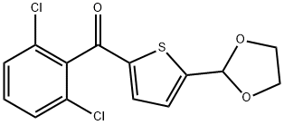 2-(2,6-DICHLOROBENZOYL)-5-(1,3-DIOXOLAN-2-YL)THIOPHENE Structure