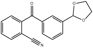 2-CYANO-3'-(1,3-DIOXOLAN-2-YL)BENZOPHENONE 구조식 이미지