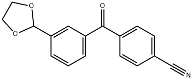 4'-CYANO-3-(1,3-DIOXOLAN-2-YL)BENZOPHENONE Structure