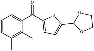 2-(2,3-DIMETHYLBENZOYL)-5-(1,3-DIOXOLAN-2-YL)THIOPHENE Structure