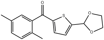 2-(2,5-DIMETHYLBENZOYL)-5-(1,3-DIOXOLAN-2-YL)THIOPHENE Structure