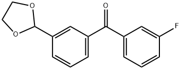 3-(1,3-DIOXOLAN-2-YL)-3'-FLUOROBENZOPHENONE 구조식 이미지