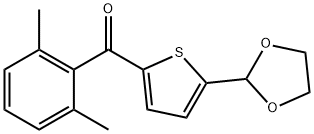 2-(2,6-DIMETHYLBENZOYL)-5-(1,3-DIOXOLAN-2-YL)THIOPHENE Structure