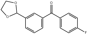 3-(1,3-DIOXOLAN-2-YL)-4'-FLUOROBENZOPHENONE 구조식 이미지
