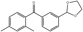 2,4-DIMETHYL-3'-(1,3-DIOXOLAN-2-YL)BENZOPHENONE Structure
