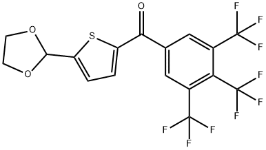 5-(1,3-DIOXOLAN-2-YL)-2-(3,4,5-TRIFLUOROBENZOYL)THIOPHENE 구조식 이미지