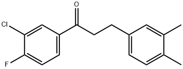 3'-CHLORO-3-(3,4-DIMETHYLPHENYL)-4'-FLUOROPROPIOPHENONE 구조식 이미지