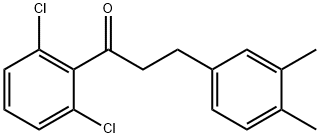 2',6'-DICHLORO-3-(3,4-DIMETHYLPHENYL)PROPIOPHENONE Structure