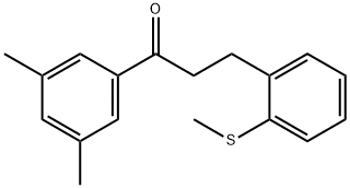 3',5'-DIMETHYL-3-(2-THIOMETHYLPHENYL)PROPIOPHENONE Structure