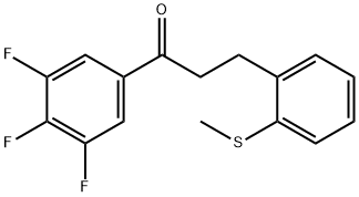 3-(2-THIOMETHYLPHENYL)-3',4',5'-TRIFLUOROPROPIOPHENONE 구조식 이미지