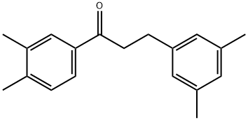 3',4'-DIMETHYL-3-(3,5-DIMETHYLPHENYL)PROPIOPHENONE 구조식 이미지