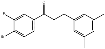 4'-BROMO-3-(3,5-DIMETHYLPHENYL)-3'-FLUOROPROPIOPHENONE Structure