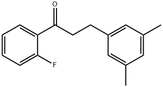 3-(3,5-DIMETHYLPHENYL)-2'-FLUOROPROPIOPHENONE Structure
