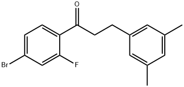 4'-BROMO-3-(3,5-DIMETHYLPHENYL)-2'-FLUOROPROPIOPHENONE Structure