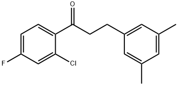 2'-CHLORO-3-(3,5-DIMETHYLPHENYL)-4'-FLUOROPROPIOPHENONE Structure