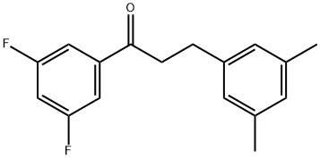 3',5'-DIFLUORO-3-(3,5-DIMETHYLPHENYL)PROPIOPHENONE 구조식 이미지