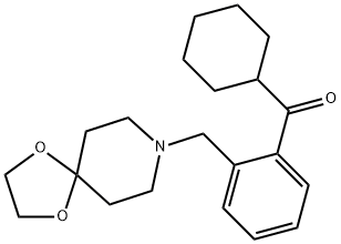 CYCLOHEXYL 2-[8-(1,4-DIOXA-8-AZASPIRO[4.5]DECYL)METHYL]PHENYL KETONE Structure