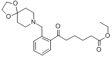 ETHYL 6-[2-[8-(1,4-DIOXA-8-AZASPIRO[4.5]DECYL)METHYL]PHENYL]-6-OXOHEXANOATE Structure