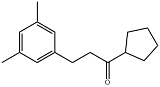 CYCLOPENTYL 2-(3,5-DIMETHYLPHENYL)ETHYL KETONE 구조식 이미지