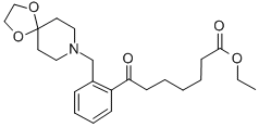 ETHYL 7-[2-[8-(1,4-DIOXA-8-AZASPIRO[4.5]DECYL)METHYL]PHENYL]-7-OXOHEPTANOATE Structure