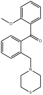 2-METHOXY-2'-THIOMORPHOLINOMETHYL BENZOPHENONE 구조식 이미지