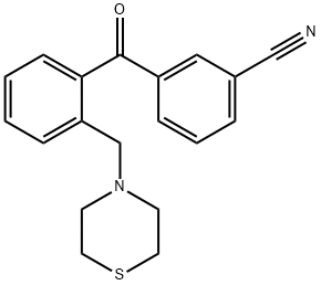 3'-CYANO-2-THIOMORPHOLINOMETHYL BENZOPHENONE Structure