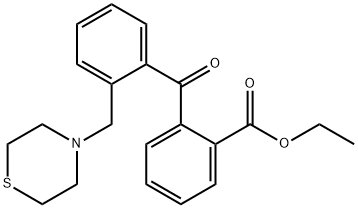 2-CARBOETHOXY-2'-THIOMORPHOLINOMETHYL BENZOPHENONE Structure